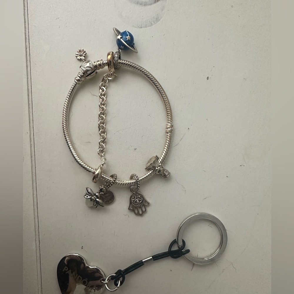 Pandora bracelet with charms